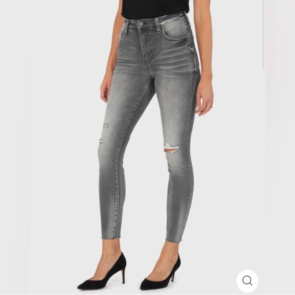 KUT from the KLOTH Jeans DISTRESSED Connie Fab Ab Ankle Skinny Plus Size 14 NWT - Picture 7 of 9